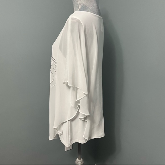 JOSEPH RIBKOFF Gem detailed flowy blouse shirt women’s size 14 - Picture 11 of 16